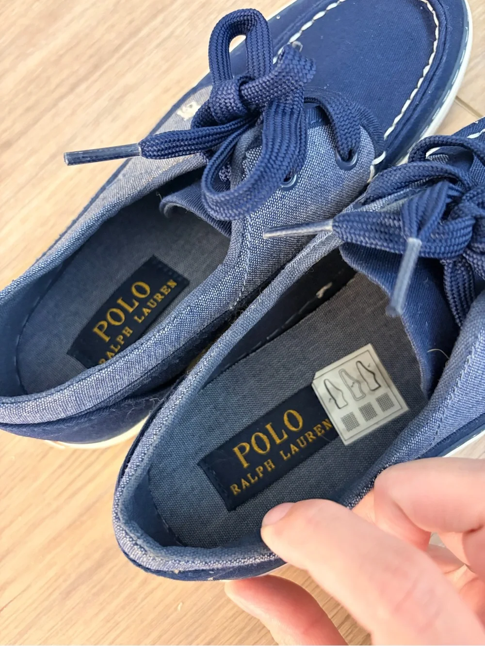 Polo by Ralph Lauren Navy and White Boys Boat Shoes